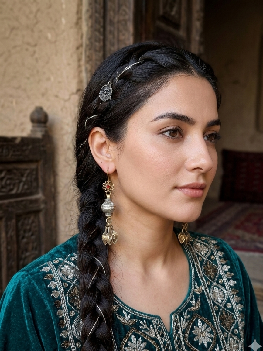 Gulnaar Afghan Earrings