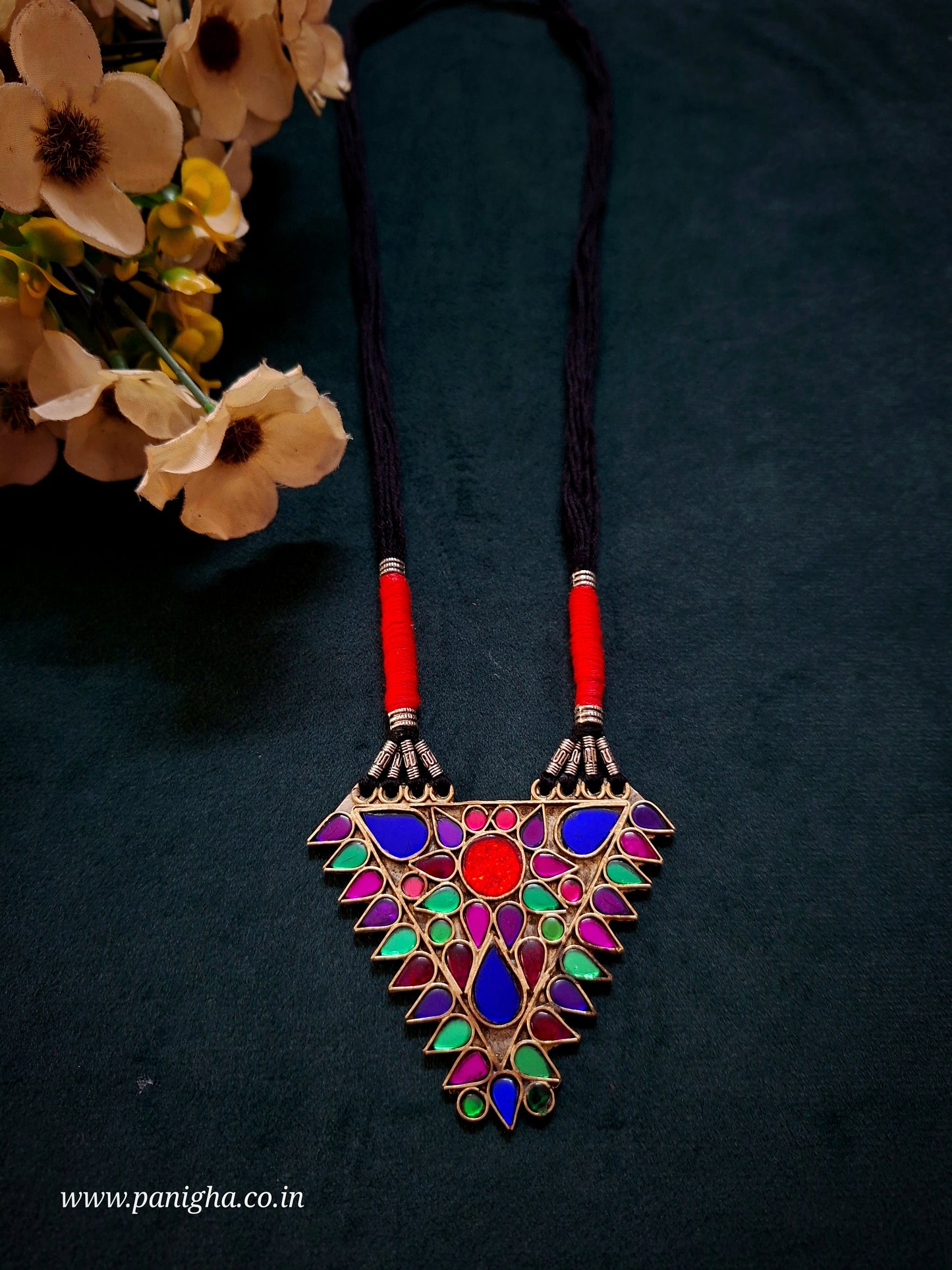 Noor-e-Rang Afghan Pendant Neckpiece