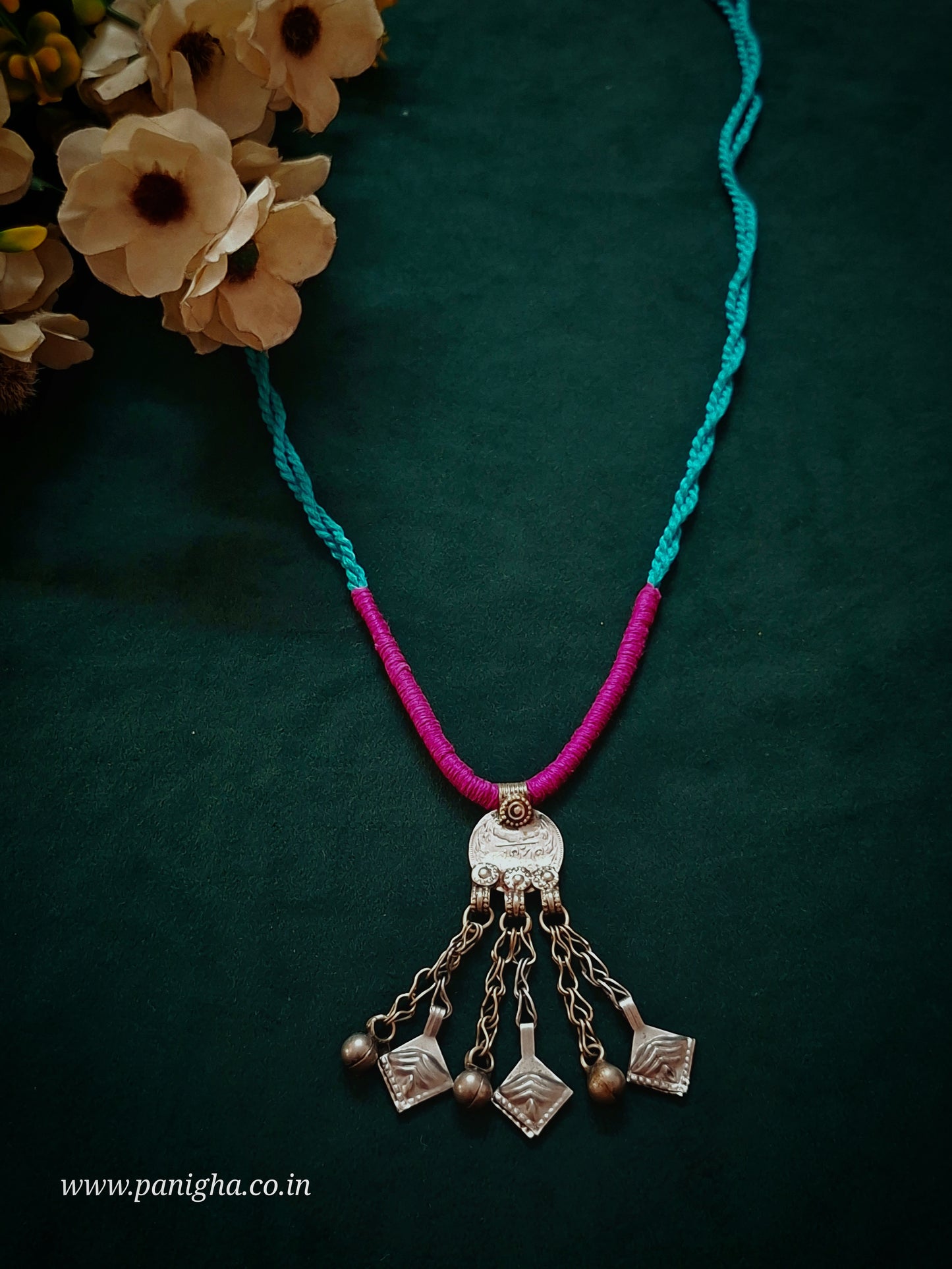 Surkh Firoza Afghan Pendant Necklace