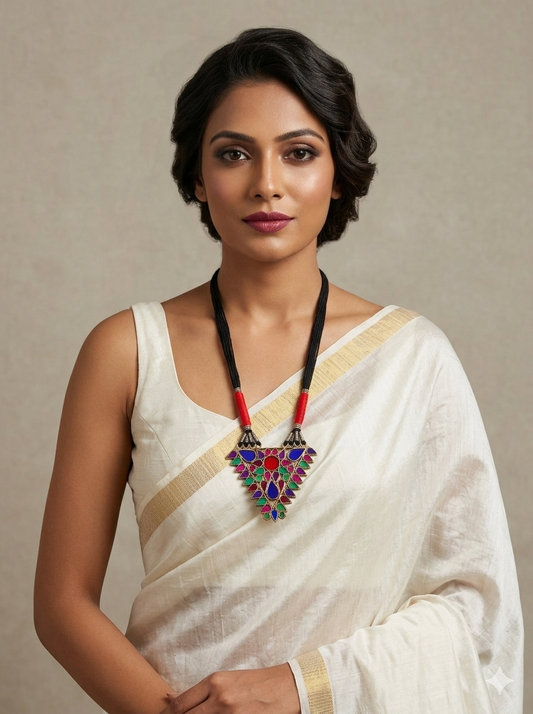 Noor-e-Rang Afghan Pendant Neckpiece