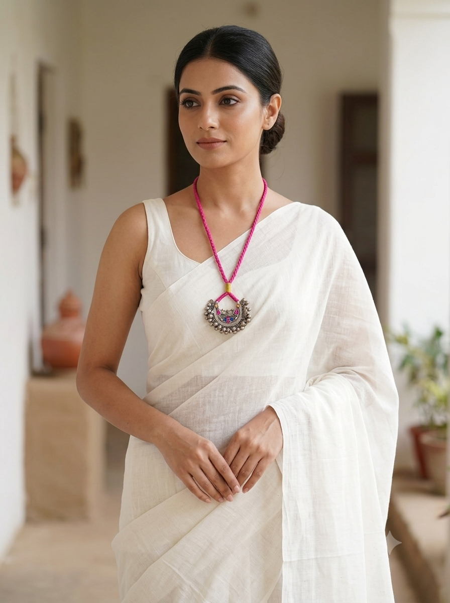 Nazaakat Afghan Chandbali Pendant