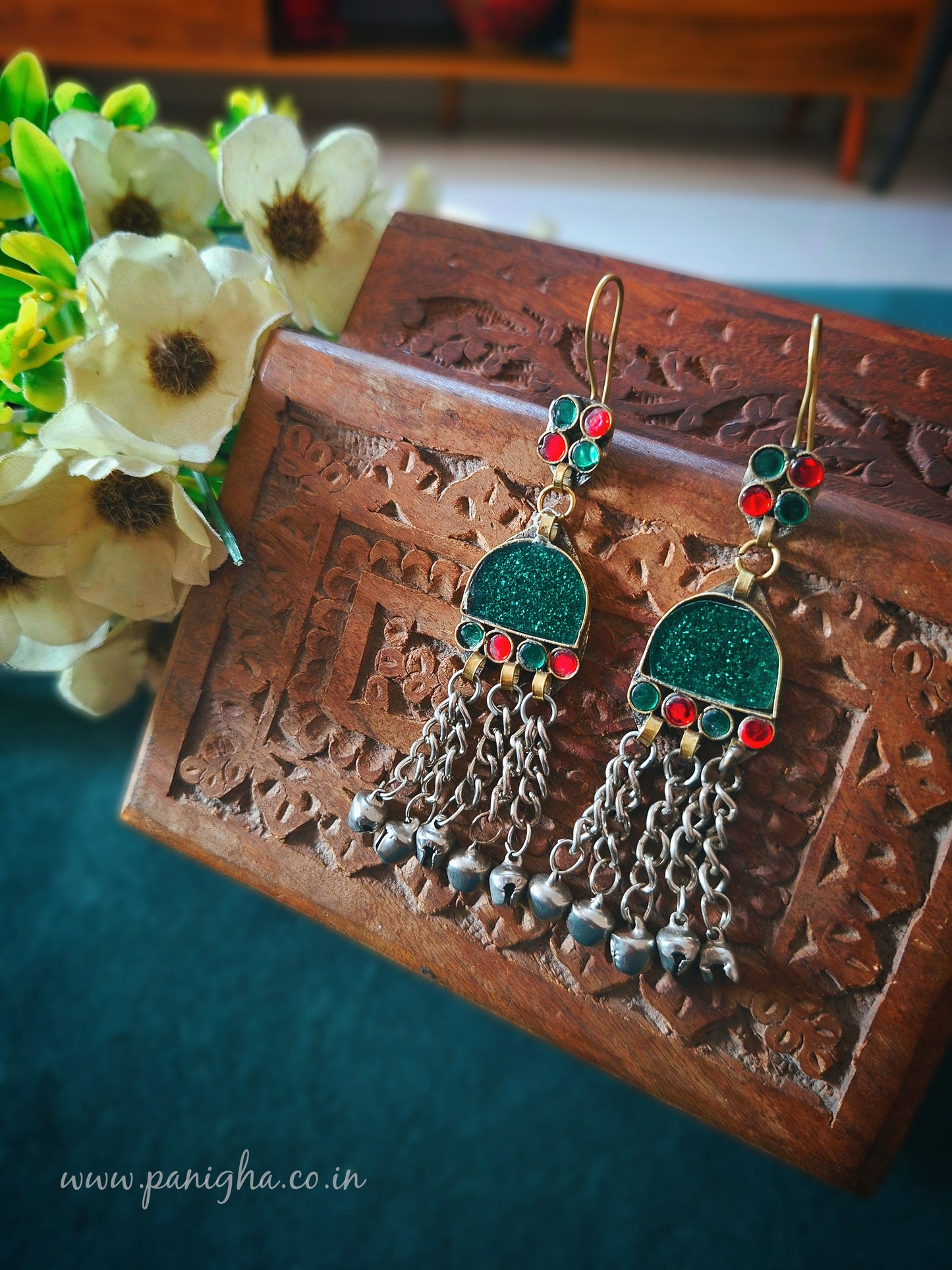 Sabz Raqs Afghan Earrings