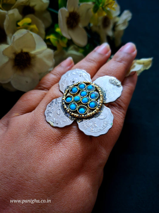 Neel Gulzar Vintage Afghan Coin Ring