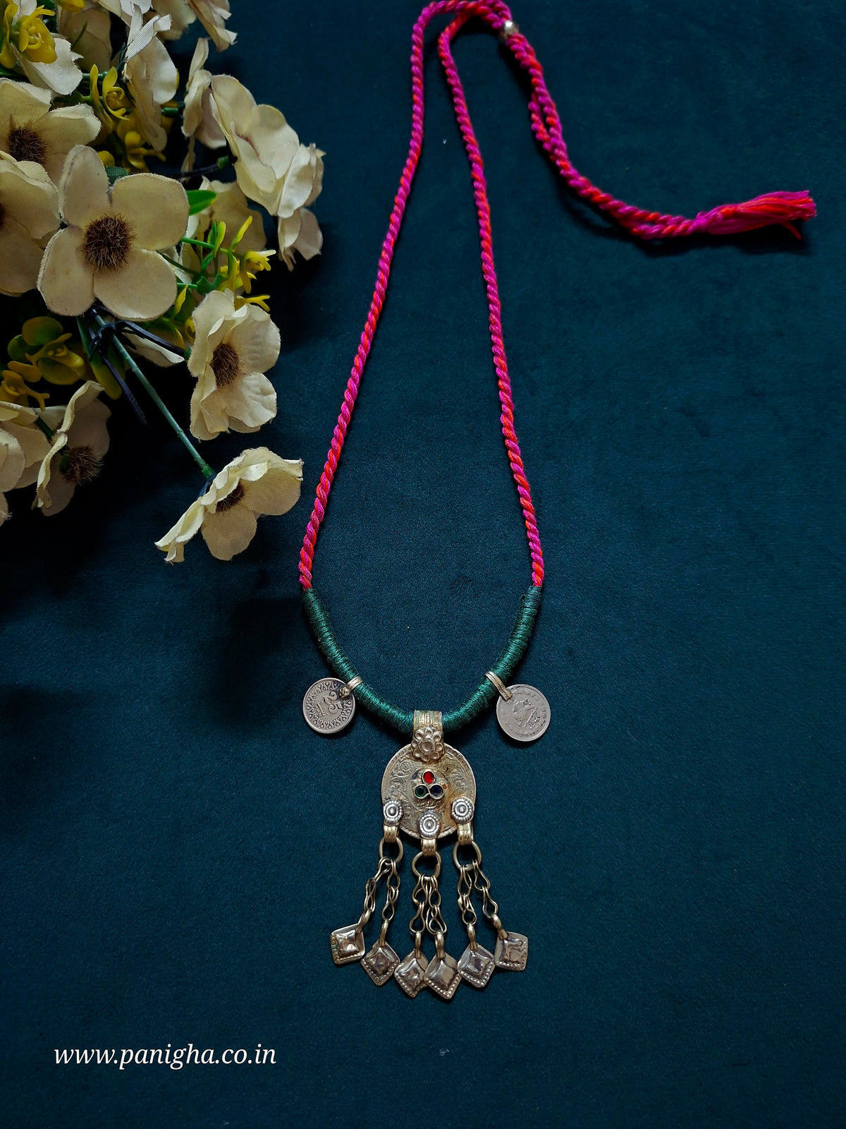 Noor Dori Tribal Coin Pendant Necklace