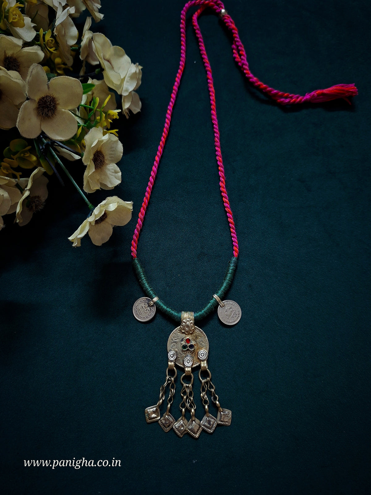 Noor Dori Tribal Coin Pendant Necklace