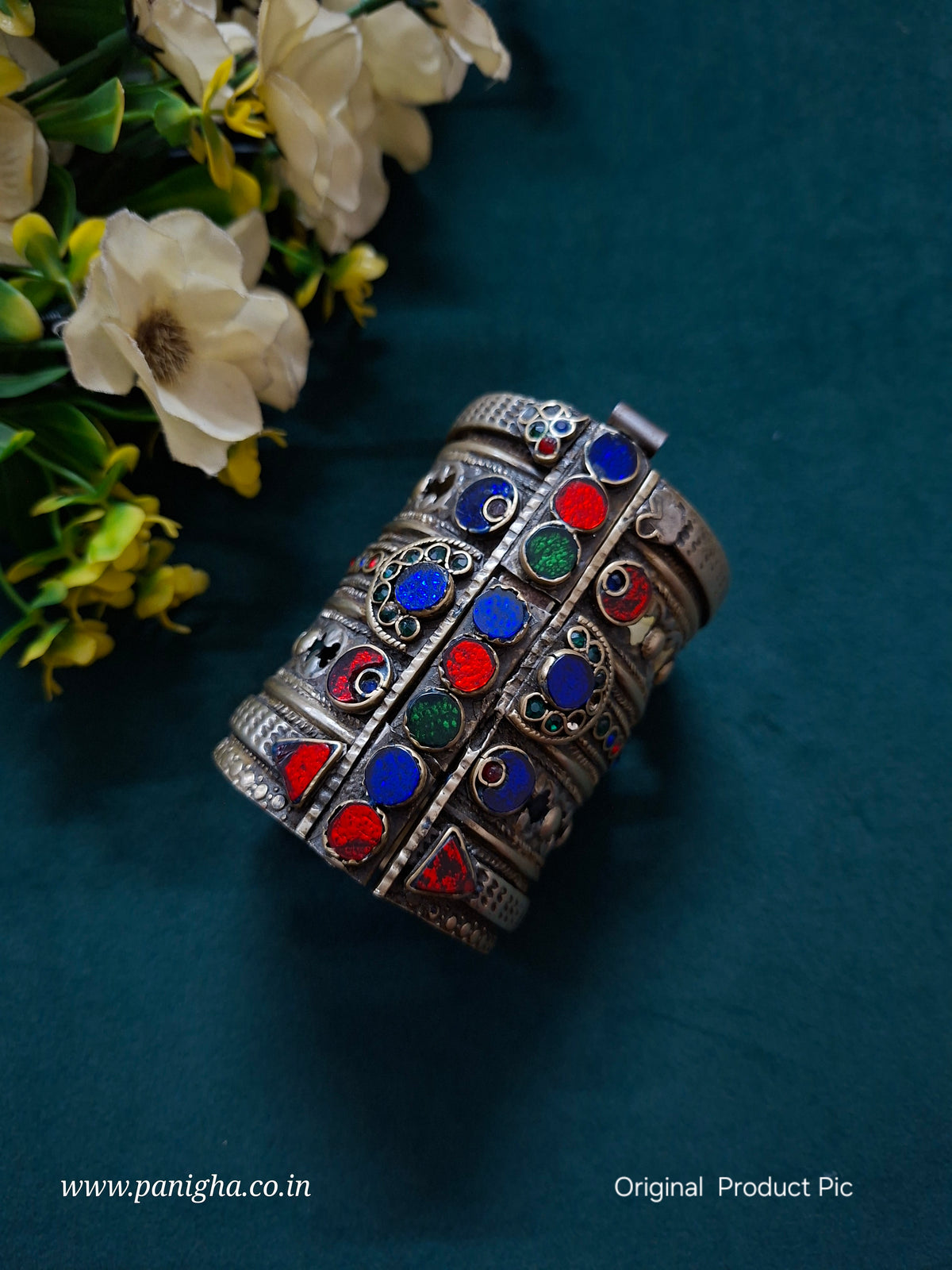 Vintage Afghan Bracelet Cuff