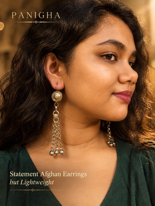 Afghan Jhalar — Statement Chain Earrings