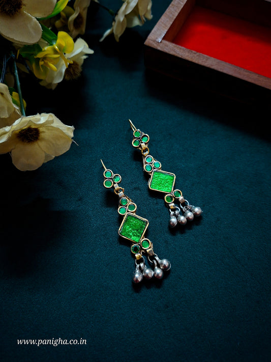 Kuchi Rang Earrings –  Green
