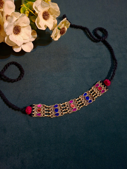 Multicolored Afghan Choker