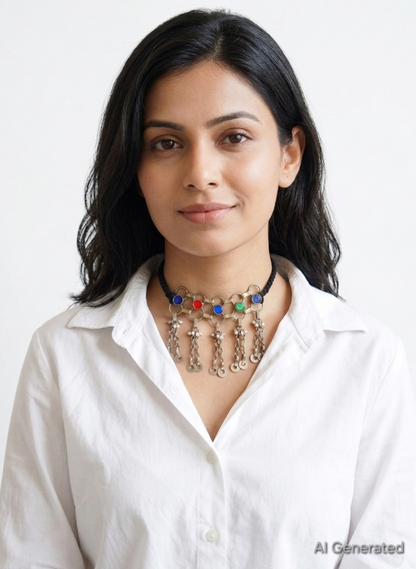 Rangrez Afghan Tassel Choker