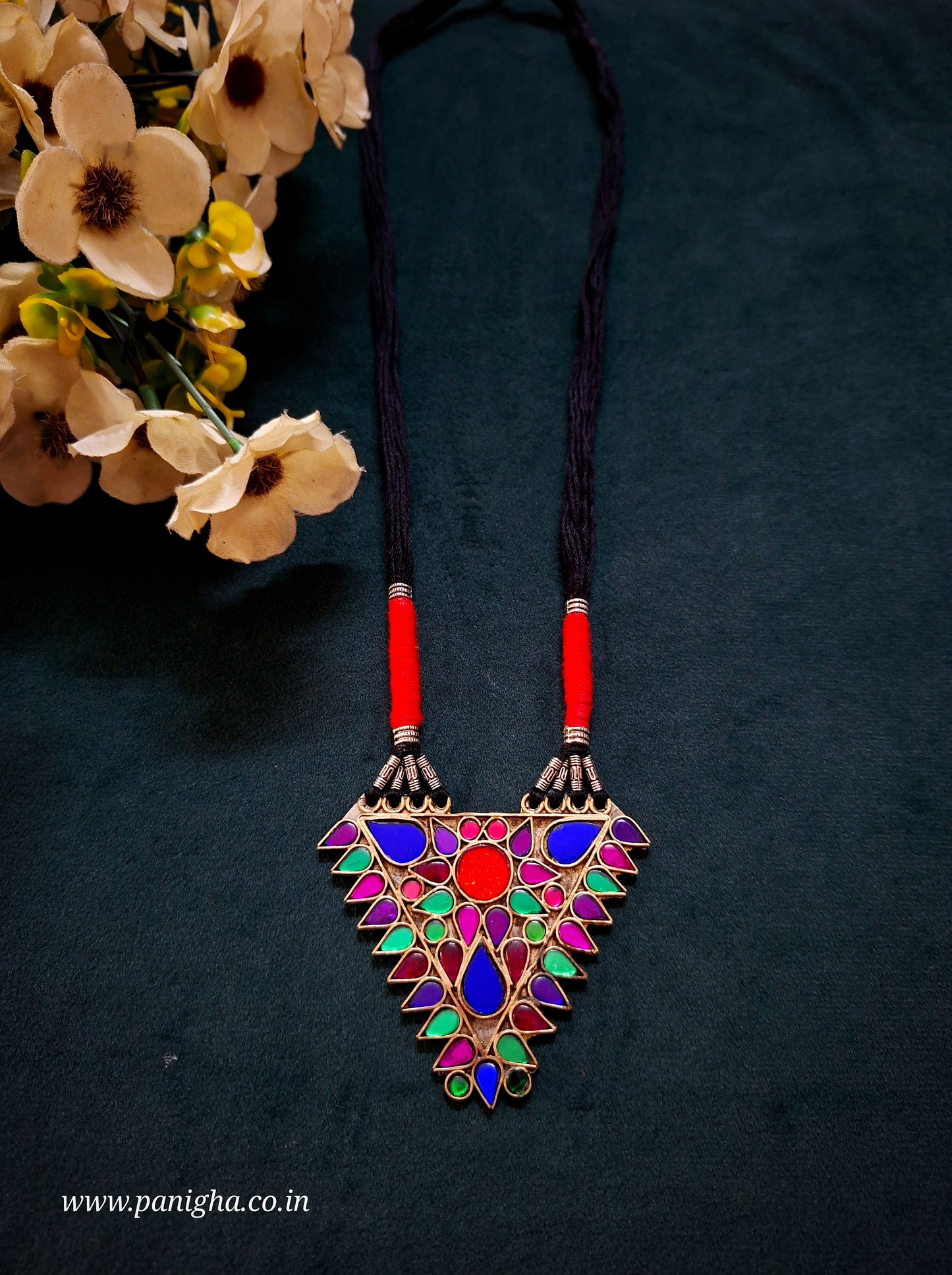Noor-e-Rang Afghan Pendant Neckpiece