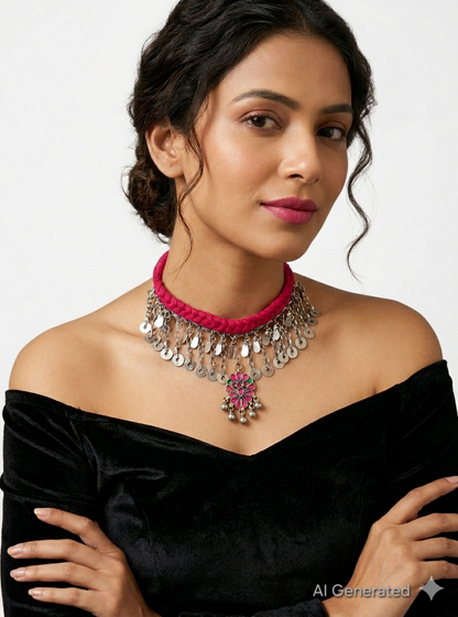 Jhalar Noor Choker — Gulabi