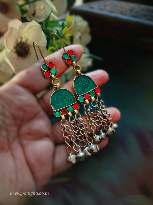 Sabz Raqs Afghan Earrings