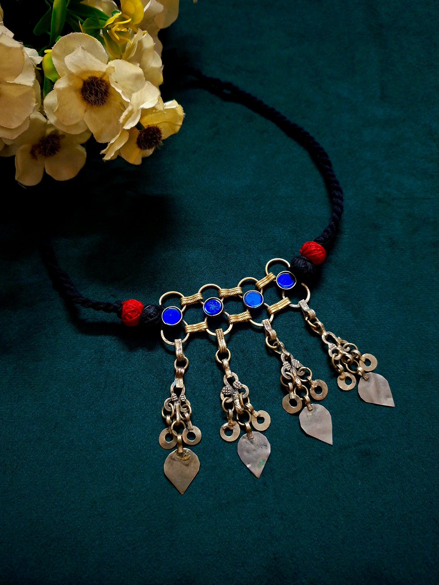 Blue Glass Choker