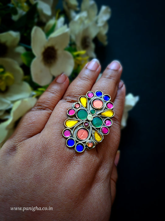 Rang-E-Bahar Vintage Afghan Statement Ring