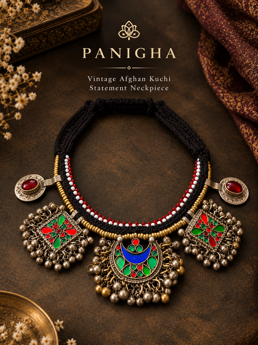Vintage Afghan Kutchi Statement Neckpiece