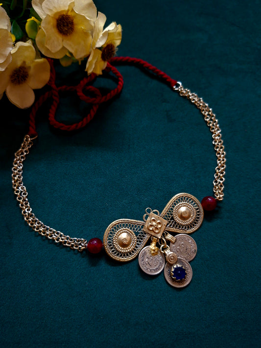 Afghan Vintage Hair Pin Choker