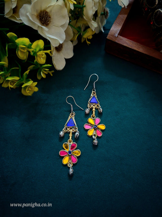 Desert Flower Triangle Earrings