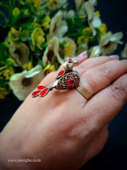 Afghan Bird Ring (red)