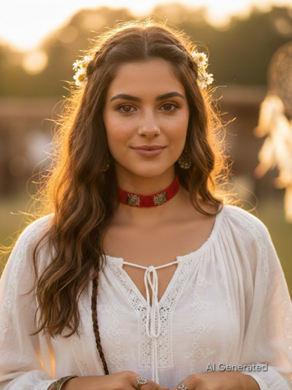 Red Beaded Choker