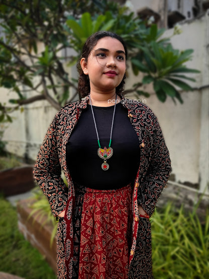 Vintage Afghan Crescent Medallion Neckpiece