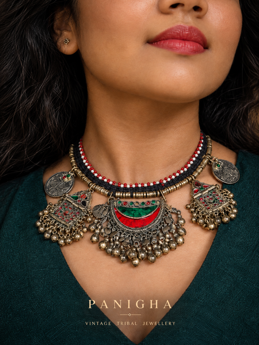 Kuchi Tribal Choker with Pendants