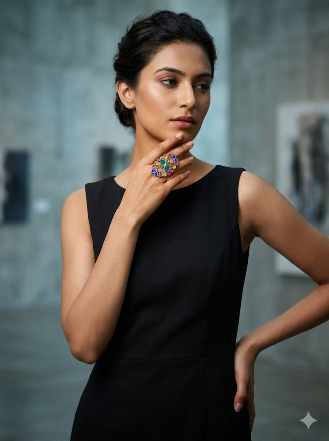 Rang-E-Bahar Vintage Afghan Statement Ring