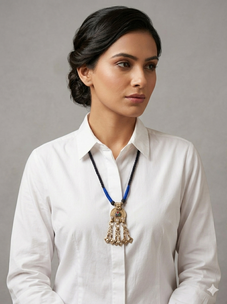 Lajward Coin Pendant