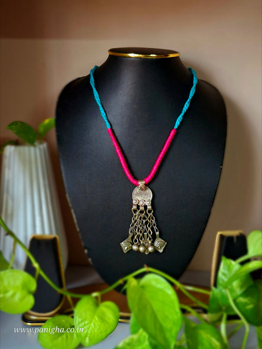 Surkh Firoza Afghan Pendant Necklace