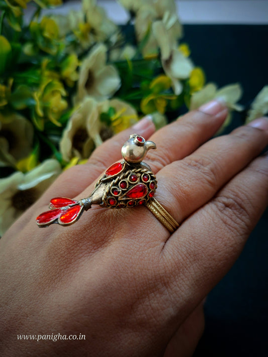 Afghan Bird Ring (red)