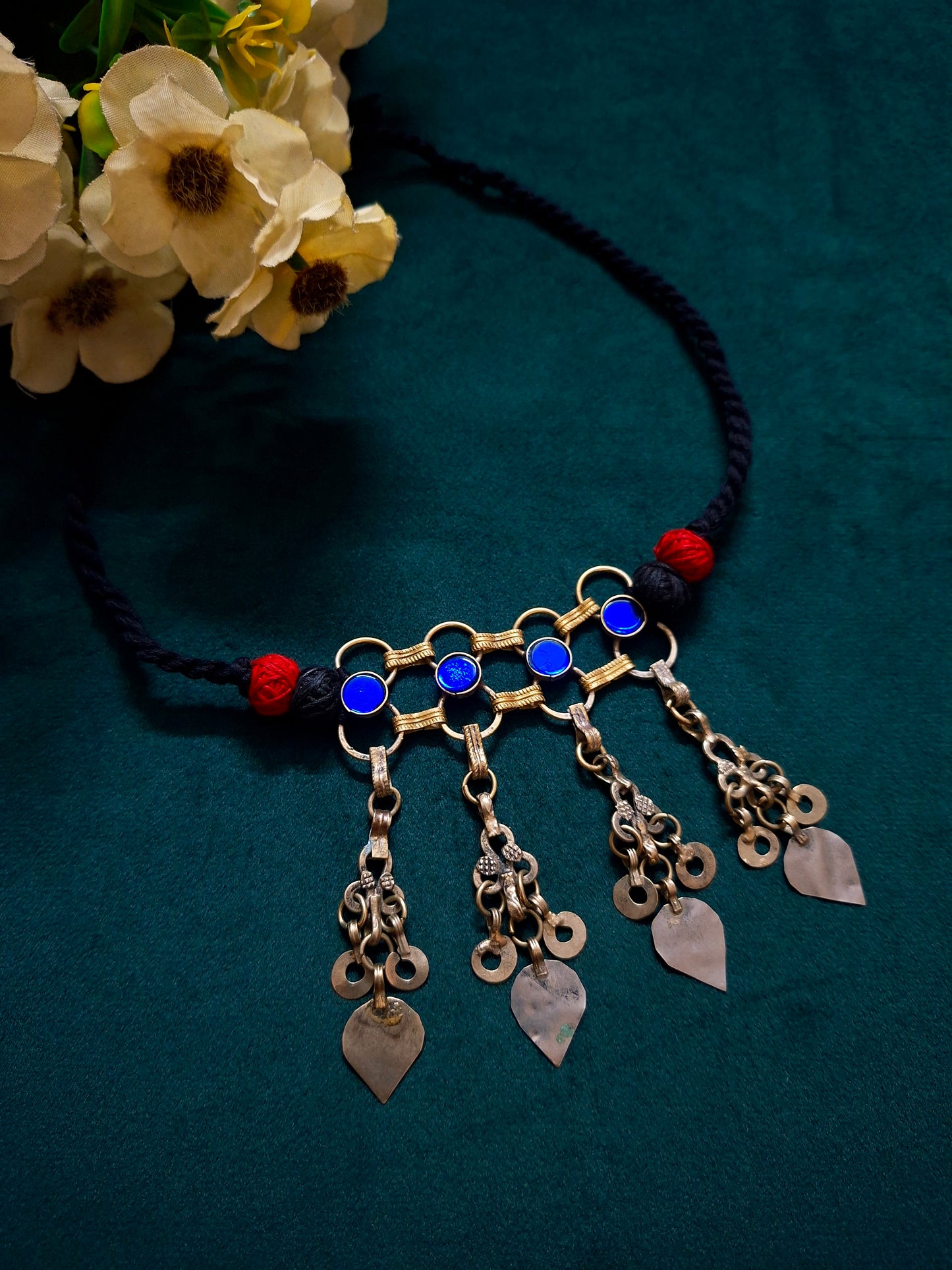 Afghan Tribal Blue Stone Choker
