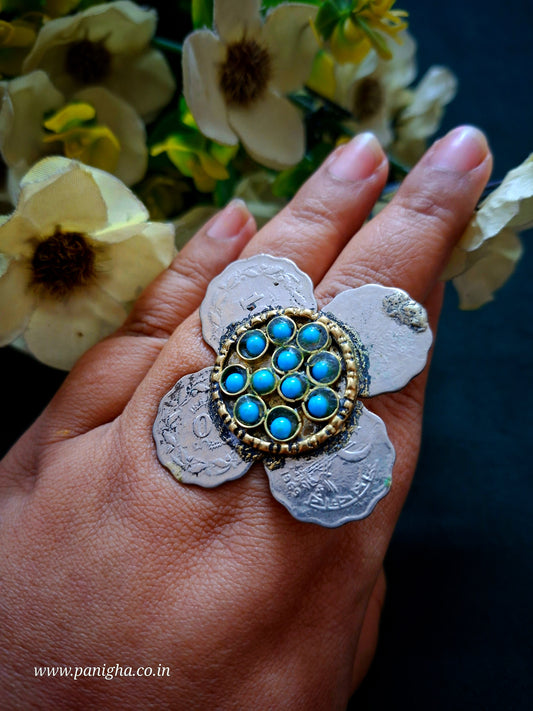 Neel Gulzar Vintage Afghan Coin Ring